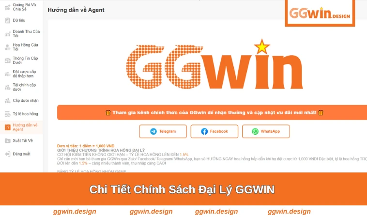 Đại Lý GGWIN 3 Hệ thống quản lý và chính sách hoa hồng của đại lý