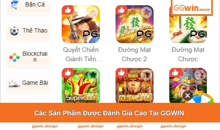 Hệ thống sản phẩm đa dạng tại GGWIN
