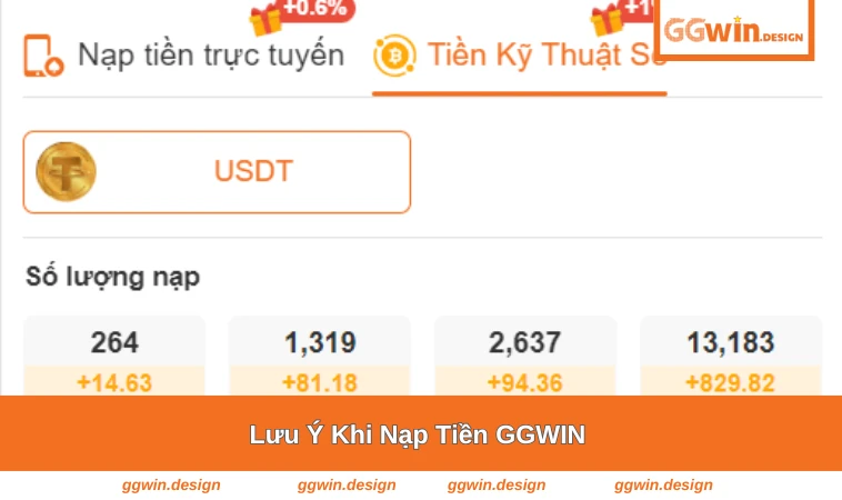 Nạp Tiền GGWIN 3 Lưu ý quan trọng để an toàn và chính xác